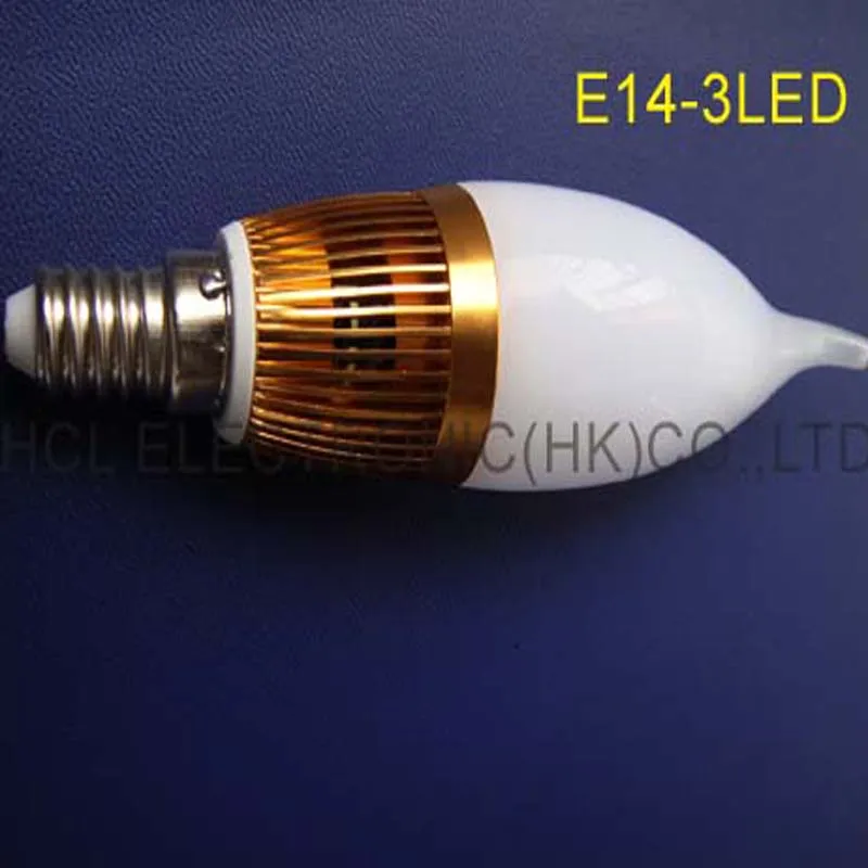 High quality 3x1W led candle lights, E14 3w led bulbs,E14 led crystal lamps free shipping 20pcs/lot