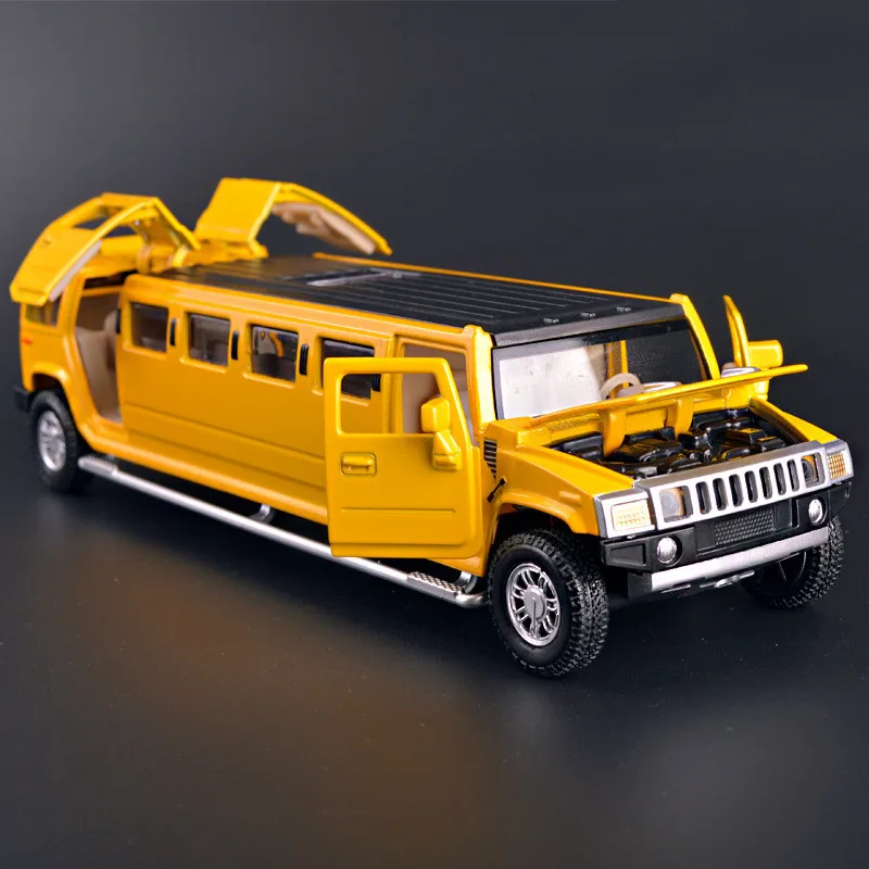 Hummer Limousine металлическая литая модель автомобиля 1:32 детская музыкальная игрушка