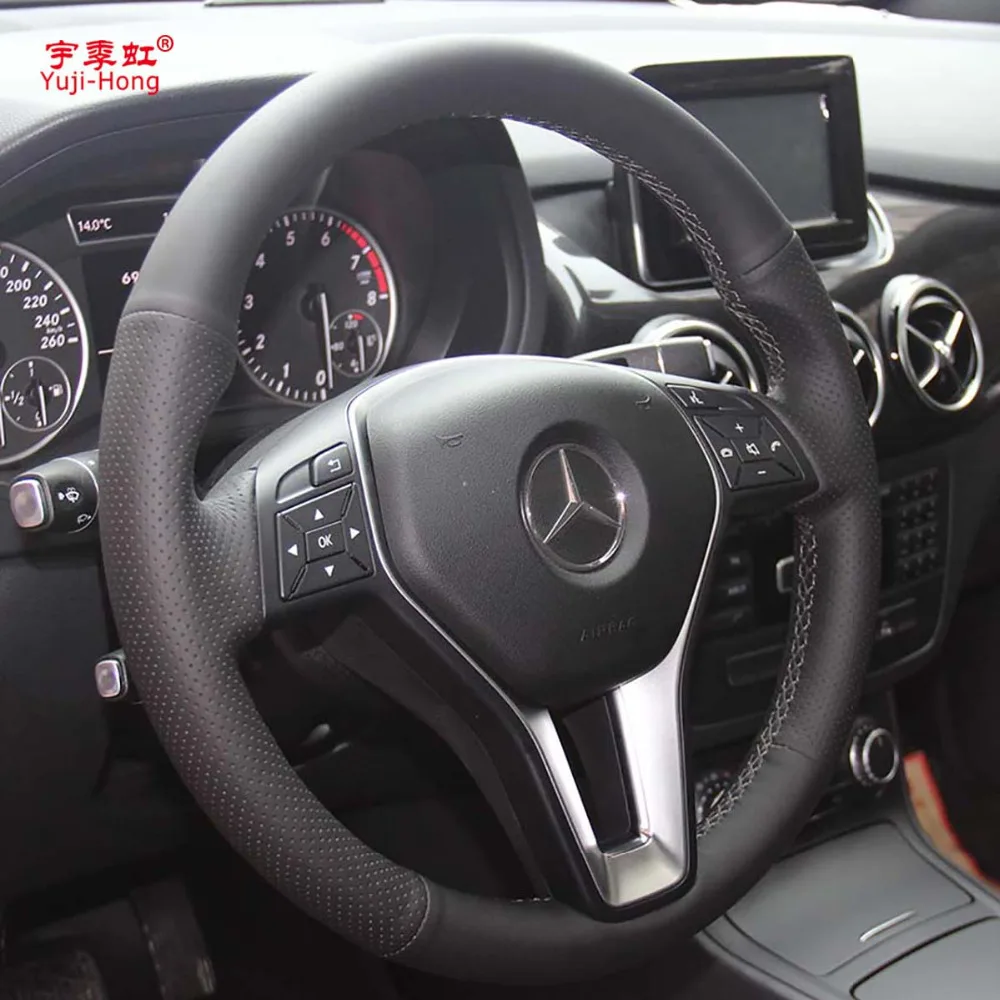 Чехол для руля автомобиля из искусственной кожи Yuji-Hong чехол Mercedes-benz B260 B180 B200 (2014)