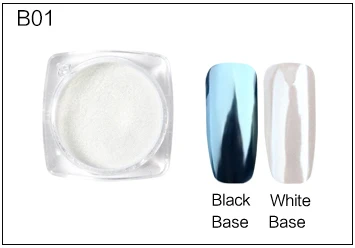 Зеркальный порошок для ногтей ROSALIND 1 коробка блестящий пигмент синего и