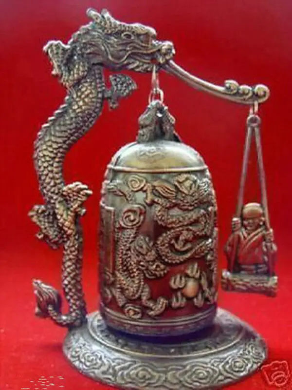 Лидер продаж отличные Китай Тибет латунь Дракон Будда Bell Украшения Статуи|statue