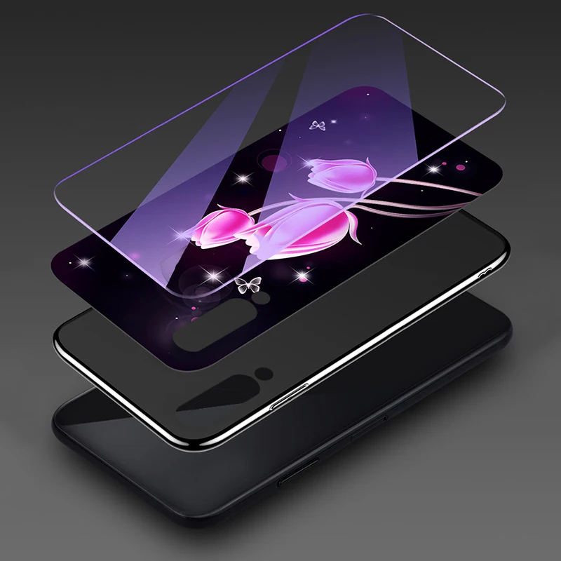 Чехол из закаленного стекла для samsung Galaxy A50 чехол с мягким покрытием бампер для Samung S10 Plus Lite S10E S9 A30 A20 A10 M20 Note 9