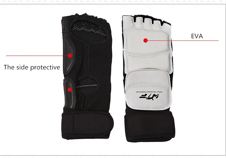 Перчатки для таэквондо из искусственной кожи на половину пальца защитные