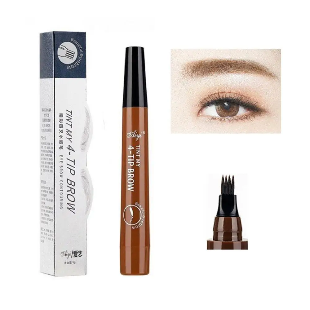 As the picture Microblading карандаш для бровей водонепроницаемый вилка кончик бровей Карандаш для татуировки длительный Профессиональный тонкий эскиз жидкий карандаш для бровей - Цвет: As the picture