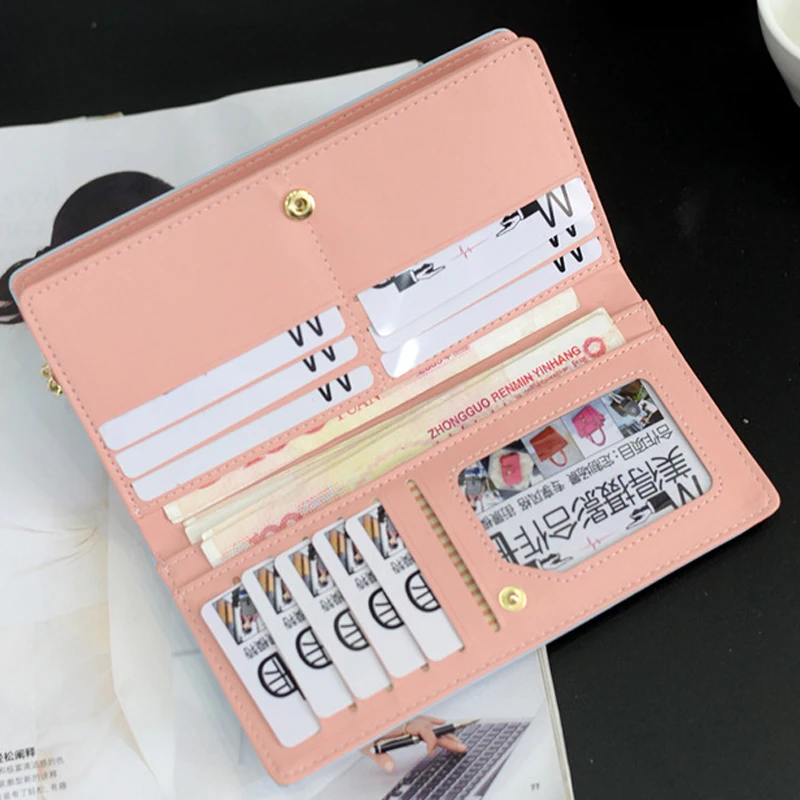 Женские кошельки и бумажники 2020 женский клатч на молнии с мультяшными кошками