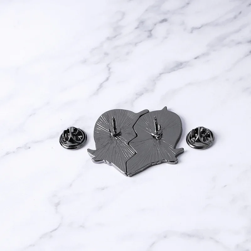 2 шт. Лучшие Друзья Брошь эмаль разбитое сердце образный булавка воротниковые