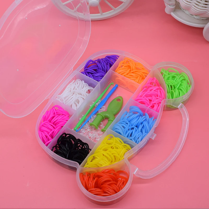 600 шт Diy игрушки резиновые браслеты ткацкий станок браслет для детей повязка