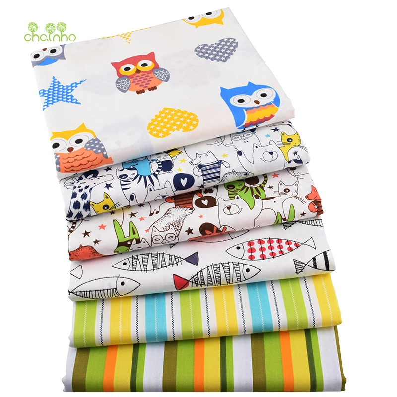 

Chainho,6pcs/lot,Colourful World Series,Printed Twill Cotton Fabric,Patchwork Cloth,DIY Sewing&Quilting Material For Baby&Child