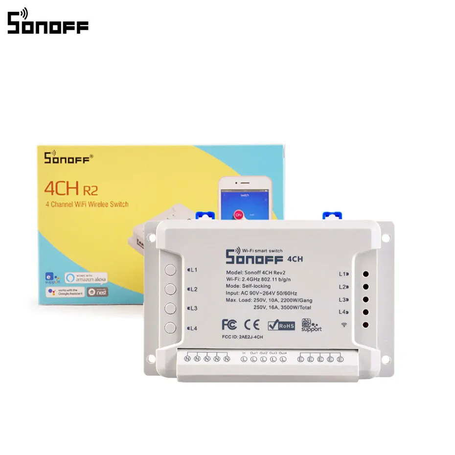 Sonoff 1CH Wifi переключатель/4CH R2/RF мост 433 МГц беспроводной преобразователь сигнала/DW1 датчик двери окна/Sonoff T2 3 позиционный светильник переключатель