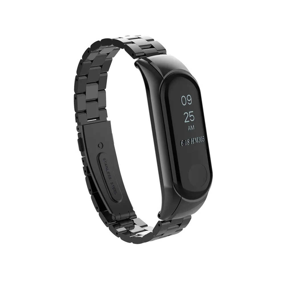 Роскошный ремешок для наручных часов для Xiaomi mi 3 Xio mi Xao mi Band band Band 3 ремешок из нержавеющей стали легко крепится