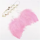 Костюм для новорожденных девочек, с перьями и крыльями ангела, трикотажный, горячая распродажа