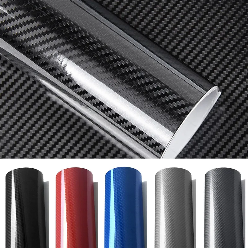 Виниловая пленка 5D из высокоглянцевого углеродного волокна 10/20/30 см x 152 для