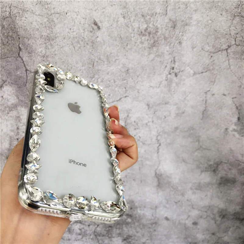 Блестящие алмазные чехлы для телефонов iPhone 11 Pro Max 8 7 6 6S Plus X XS MAX XR ясное прозрачное