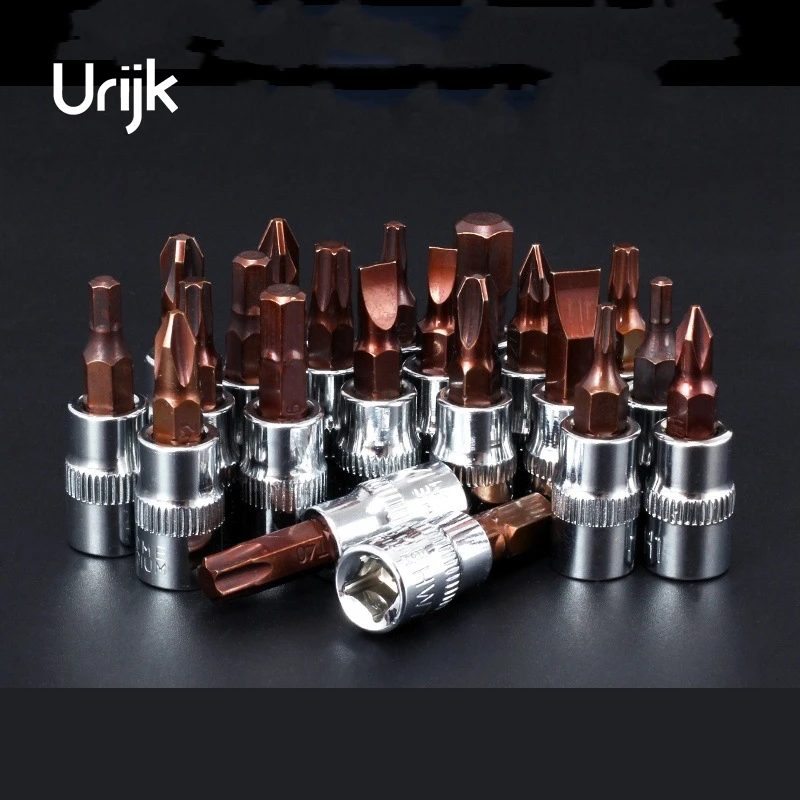 Urijk 2018 Новинка 1/4 дюйма 6 3 мм электрические биты с храповым отверстием головкой