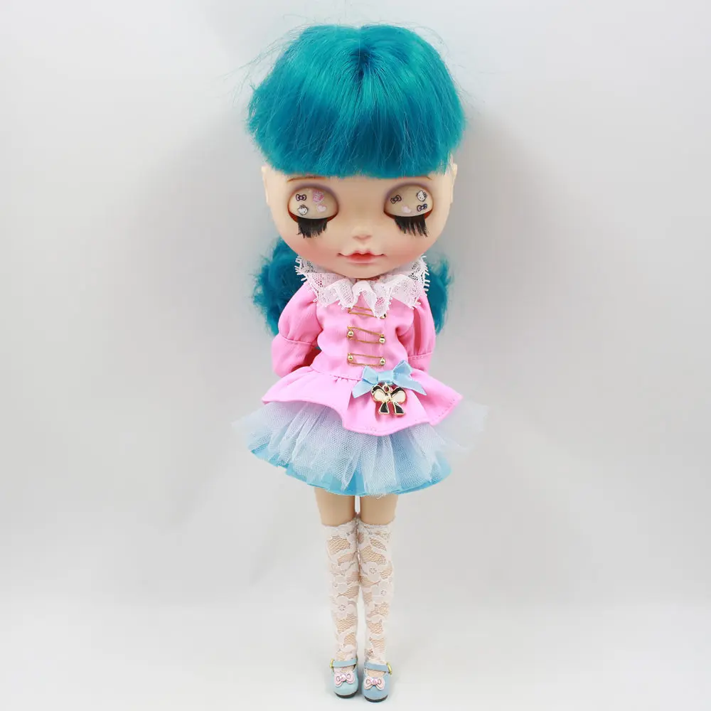 Наряды для куклы Blyth розовый и синий винтажный костюм 1/6 шарнирная кукла ледяная