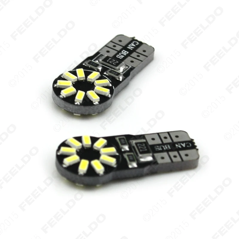 FEELDO 2 шт Белый T10 194 W5W 2W 6500K 216lm 3014 чип 18SMD Canbus автомобильное светодиодное освещение