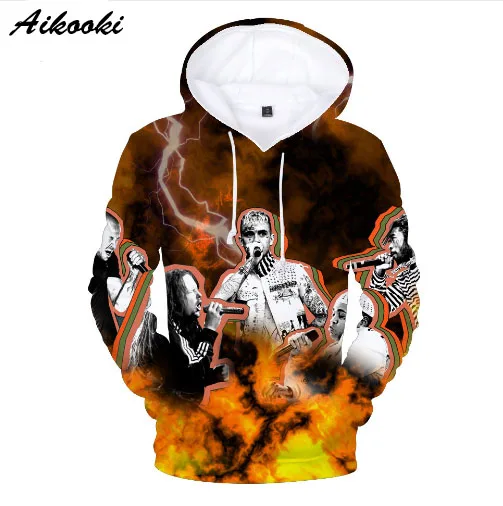 Популярные мужские/женские толстовки с капюшоном Nieuwe Rap Lil Peep 3D модные