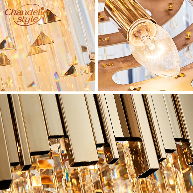 

Modern LED Crystal Chandelier Lighting Round Cristal Chandelier Light Boat Crystal Chandelier Lamps Indoor Lighting