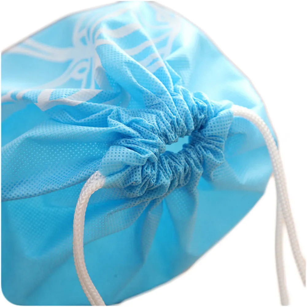 

2 Sizes Waterproof Shoes Bag Pouch Storage Travel Bag Portable Tote Drawstring Bag Organizer Cover Non-Woven Travel Accessories