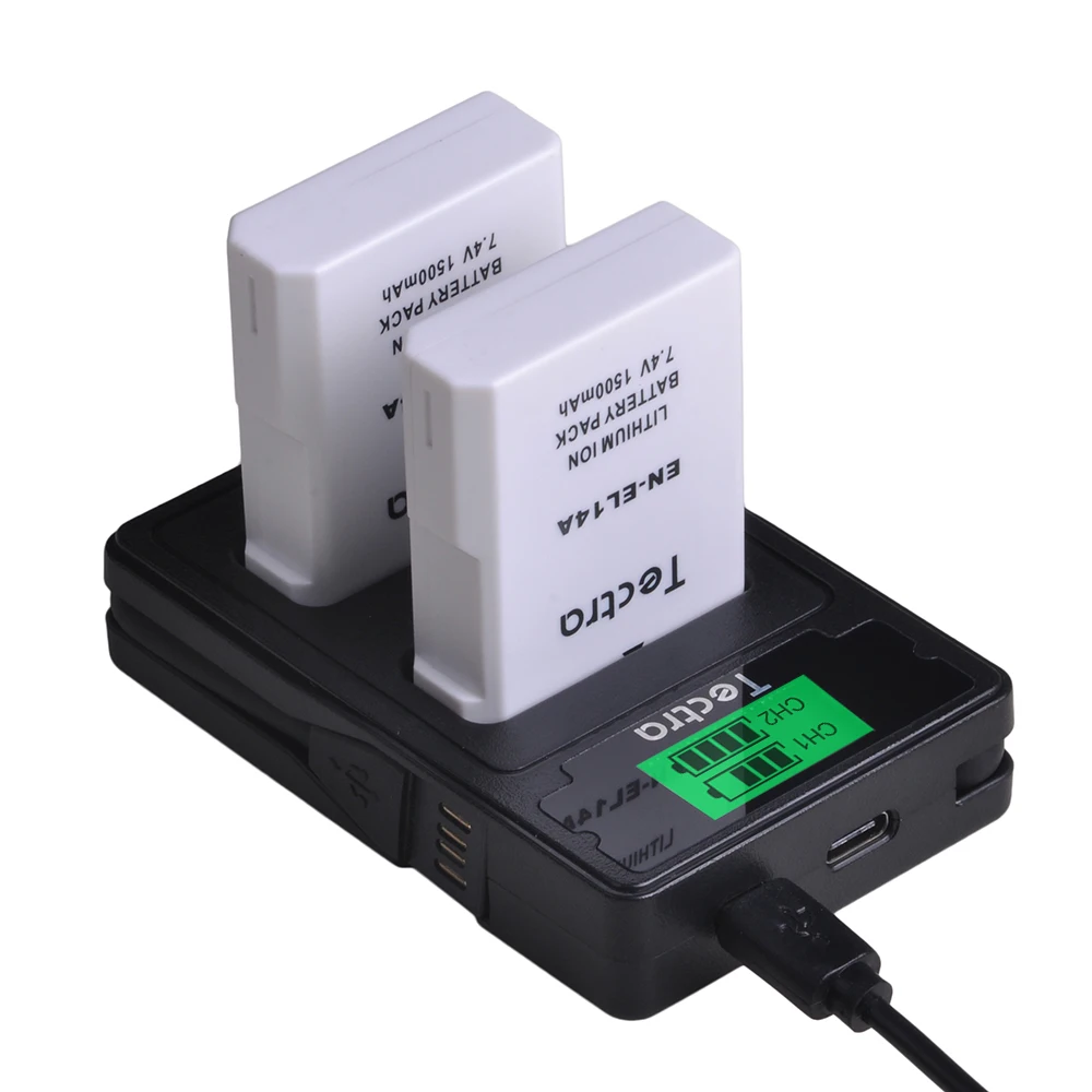 Аккумулятор ENEL14 1500 мА · ч 1 шт. EN-EL14A EN-EL14 для Nikon D3100 D3200 D3300 D3400 D3500 D5600 D5100 D5200 P7000 |