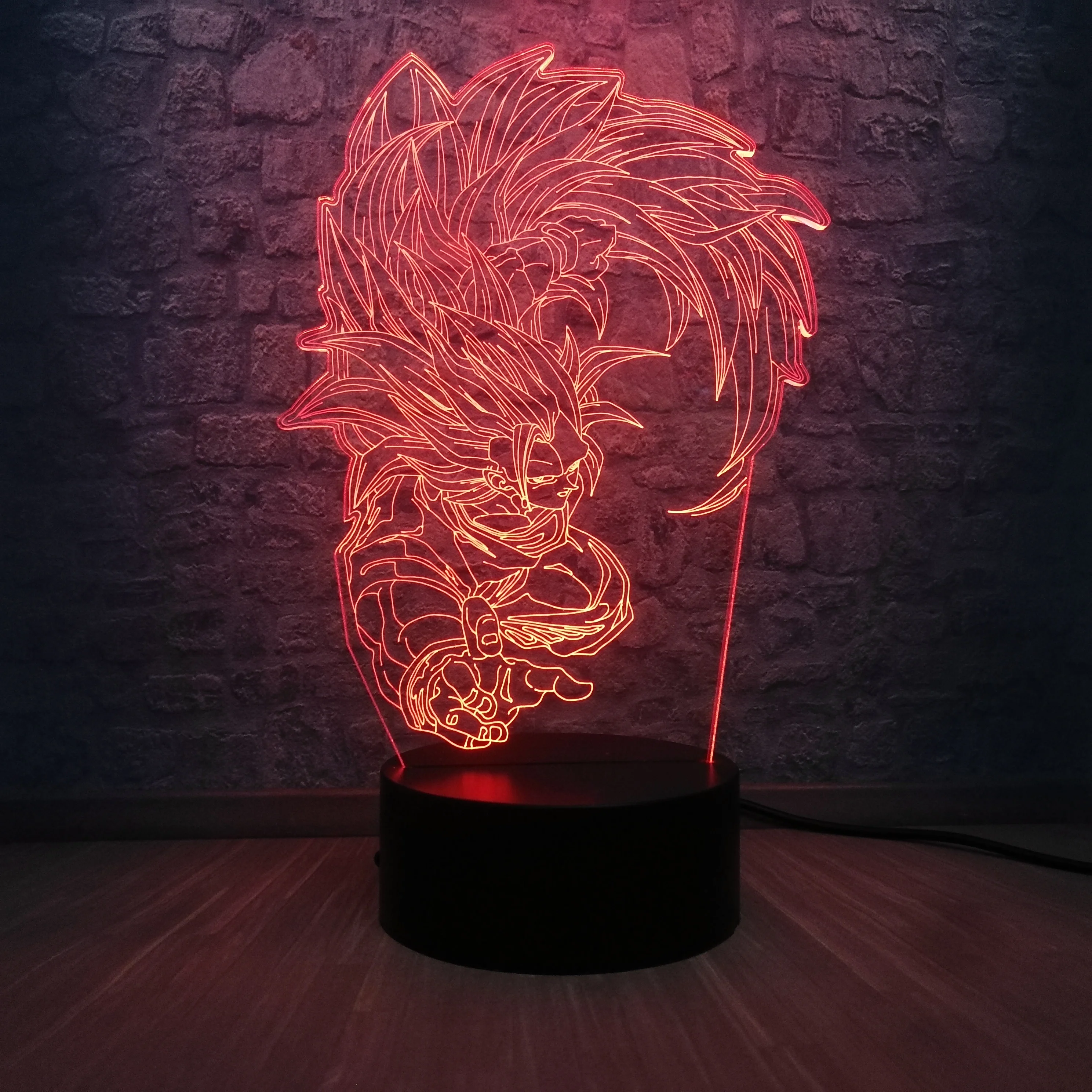 3D светодиодный Ночной светильник Настольная лампа из мультфильма Жемчуг дракона