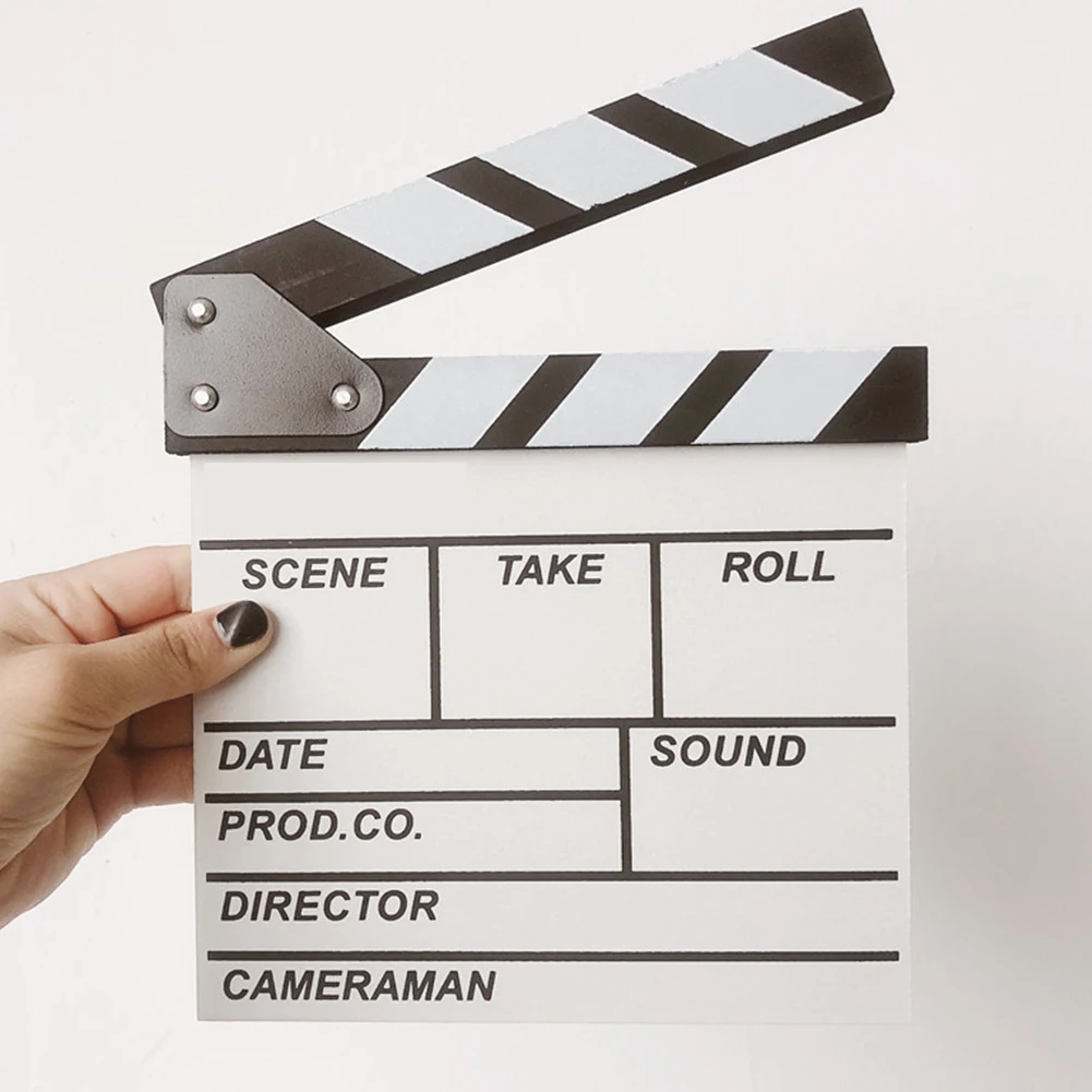 Деревянный Clapperboard Винтаж ТВ фильм плёнки доска для хлопка сланец вырезать Опора