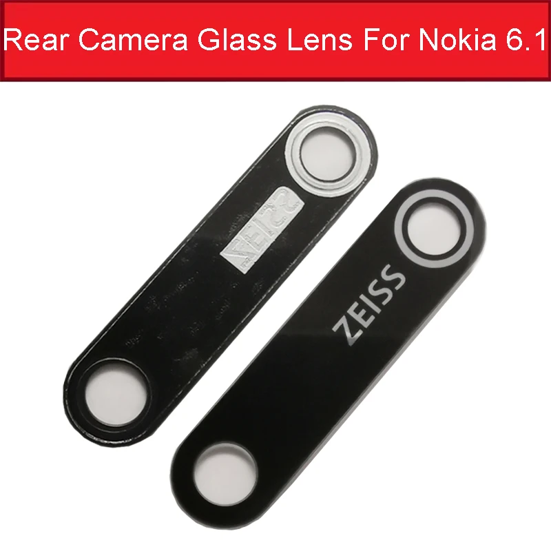 For Nokia 6.1 Оригинальная Задняя стеклянная линза для Nokia 5 6 6,1 7 Plus 8X5X6X7 основная задняя камера объектив стекло материал+ наклейка телефон запасные части - Цвет: For Nokia 6.1