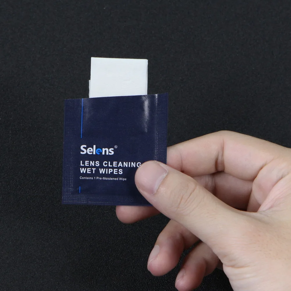 Selens 10 Sheets/Pack Wet Wipes Pre-moistened Tissue for Camera Lens Filter Glasses LCD Monitor Tablet Cleaning Professional | Электроника