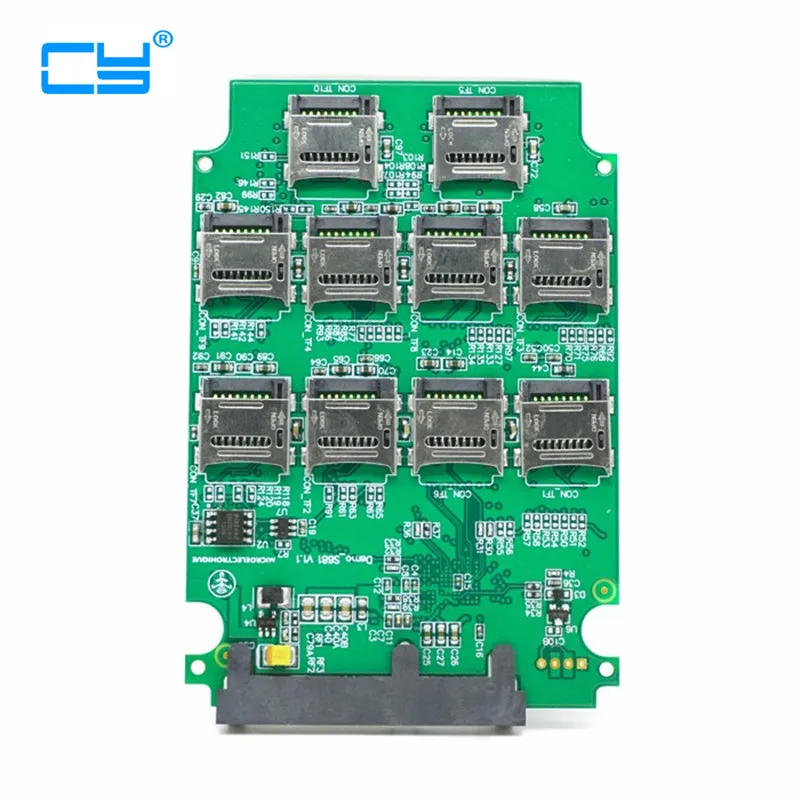 10 портов Micro SD карты памяти TF SATA SSD адаптер с raid Quad 2.5 &quotдюйма конвертер|sata ssd