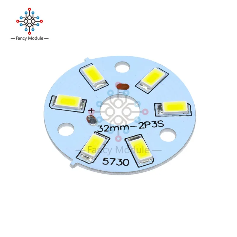 Суперъяркая печатная плата SMD5730 10 шт. 12 В 100 лм/Вт лампы 3 Вт Белая светодиодная