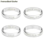 Персонализированное кольцо из нержавеющей стали для гравировки даты