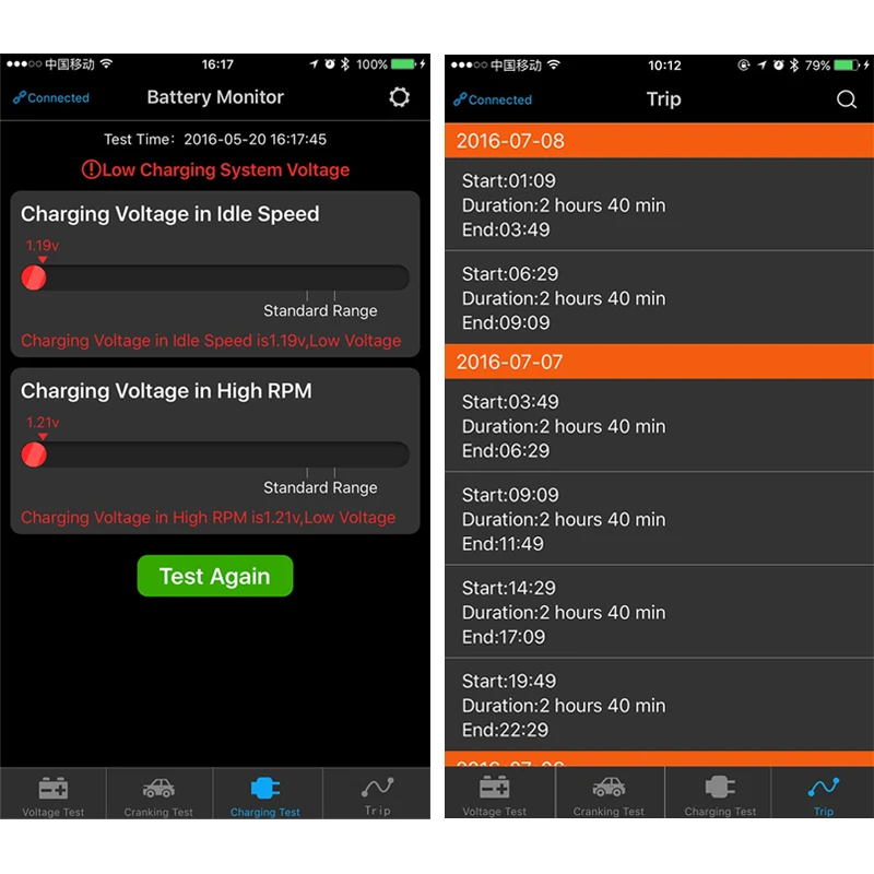 Диагностический прибор для аккумулятора автомобиля Bluetooth 12 в|car battery tester|battery car