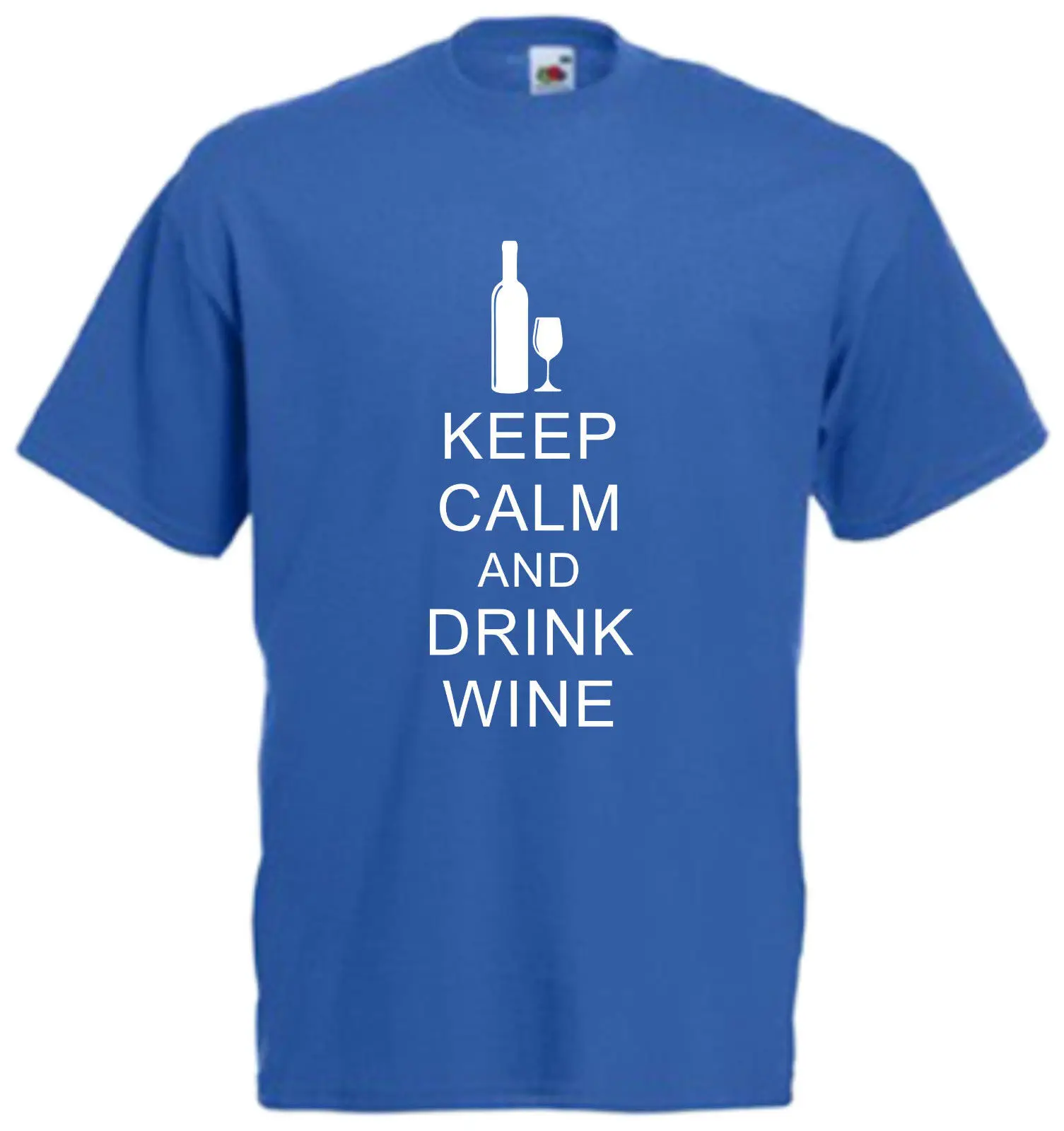 Футболка с короткими рукавами и надписью Keep Calm And Drink Wine забавная комедийная