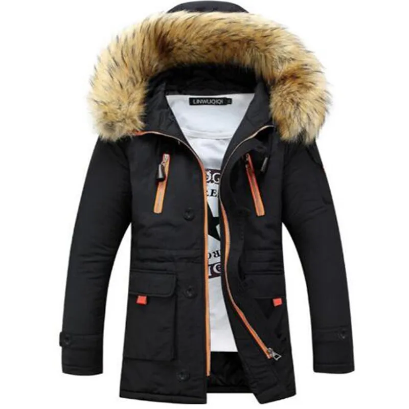 

Winter Jacket Men Coats Windproof Outwear Overcoats Wadded Coat Mens Zipper Jackets Male Warm Clothing Free Shipping 3XL