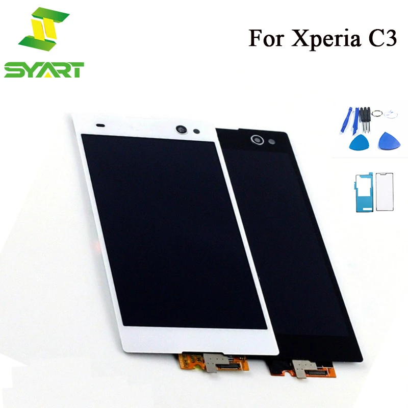 Для Sony Xperia C3 ЖК дисплей сенсорный экран дигитайзер сборка запасная часть +
