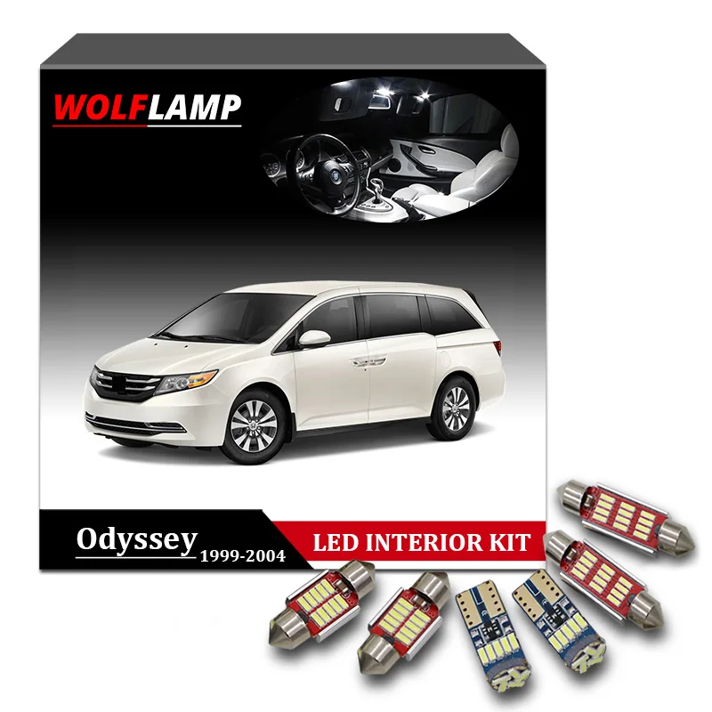Wolflamp 13 шт. белый ледяной голубой свет автомобисветильник s для 1999 2004 Honda Odyssey