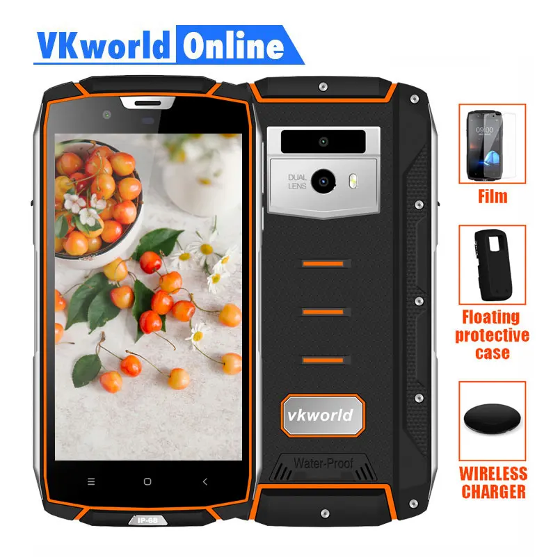 VKworld VK7000 IP68 Водонепроницаемый смартфон 5 2 &quotв ячейке MTK6750T Octa Core Android 8 0 5600 mAh