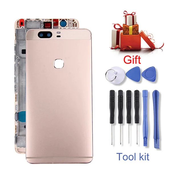 Honor V8(Gold) Задняя крышка батареи+ передняя крышка корпуса ЖК-рамка пластина для huawei Ascend P6/mate S/P9 Lite батарея/P9 Plus/Honor V8 - Цвет: Honor V8(Gold)
