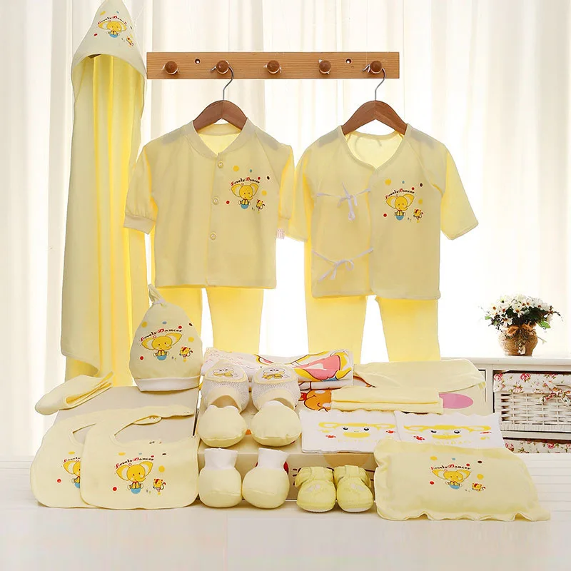 Emotion Moms/комплект одежды для новорожденных от 0 до 3 месяцев, брендовая одежда для маленьких мальчиков и девочек нижнее белье из хлопка с рисунками из мультфильмов, 26 шт./компл - Цвет: 26Pcs Set