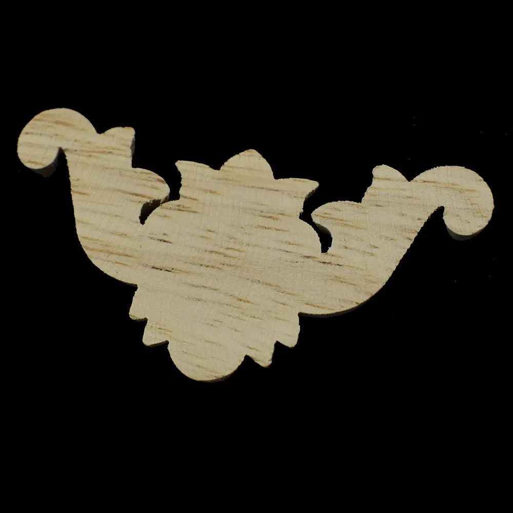 Резная аппликация из дерева винтажная Неокрашенная древесина резная угловая