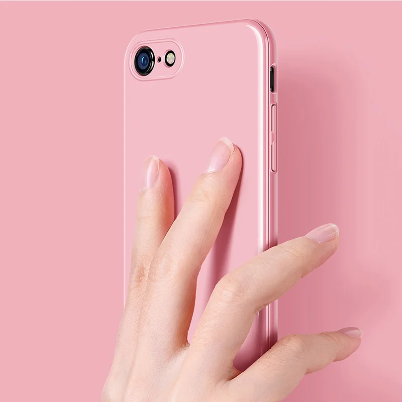 Твердый чехол Macaron Jelly color для iPhone X, xs, 8, 6, 6 S, 7 Plus, 360, Передняя Задняя панель, полная защита корпуса+ пленка из закаленного стекла