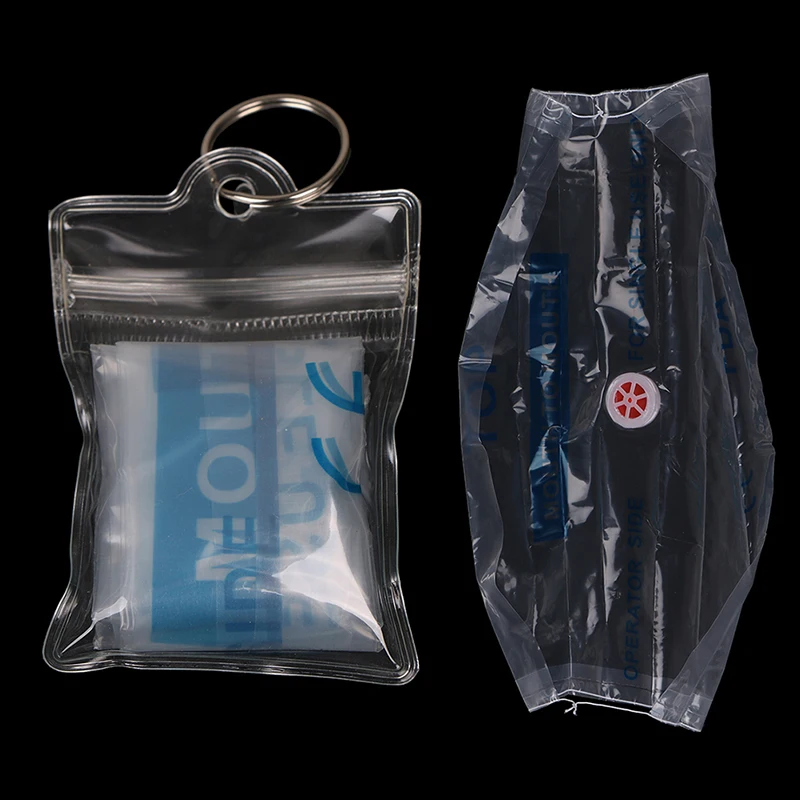 1 шт. медицинская маска для реаниматора CPR брелок аварийный щит лица первой помощи