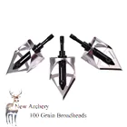 3X 100 зерна наконечник стрелы черный наконечник стрелы стрельба из лука охотничьи точки Уличный спорт бесплатная доставка