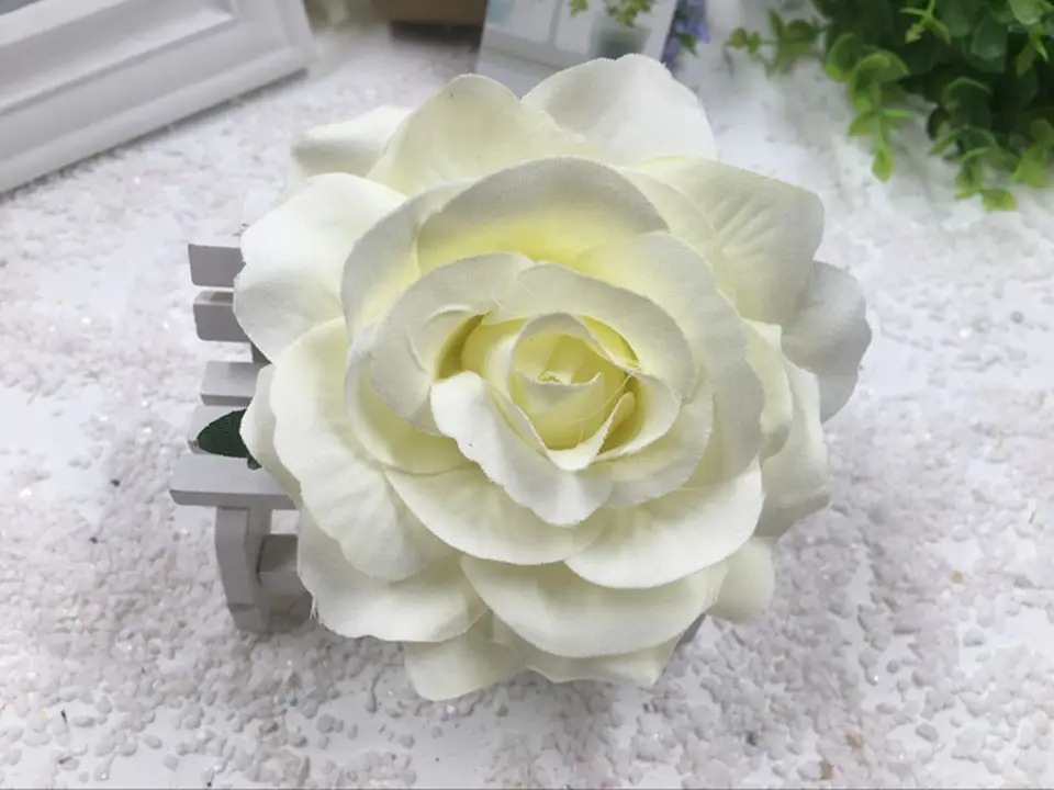 Milky white HINDJEF5 шт/10 см искусственная Шелковая Роза цветок аранжирование цветы Свадебный декор/DIY обувь для домашнего украшения искусственные цветы - Цвет: Milky white