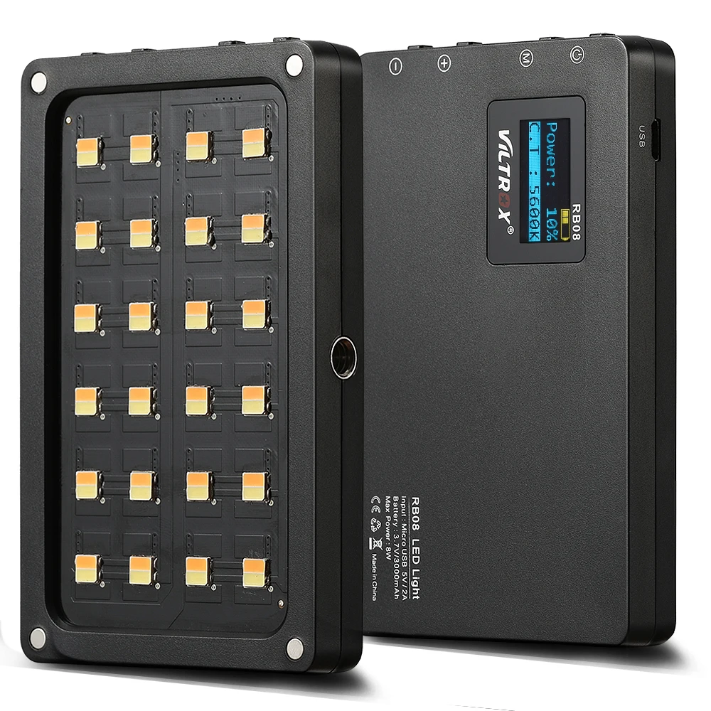 Viltrox RB08 двухцветный 2500K 8500K мини видео светодиодный свет портативный