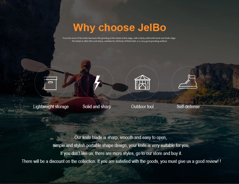 JelBo открытый портативный нож красный/оранжевый/серый/синий Походный нож для выживания карманный тактический нож инструмент для самозащиты