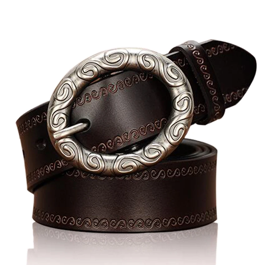 

Factory Direct 2019 Hot Sell Women Genuine Leather Belt Fashion Belt Strap Letter Buckle For Female Brand Vintage Design Belts