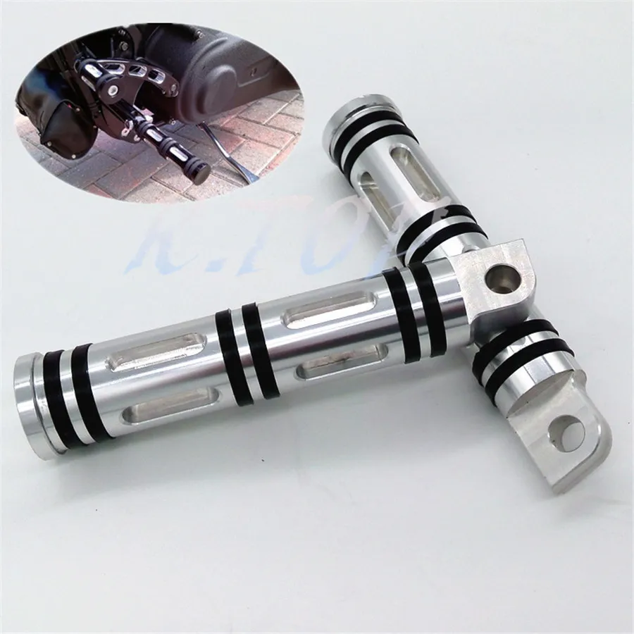 Chrome Motorcycle CNC Billet Aluminum Cut Foot Rest Pedal Footpeg For Harley Sportster 883 1200 Touring Dyna &amp Softail | Автомобили и