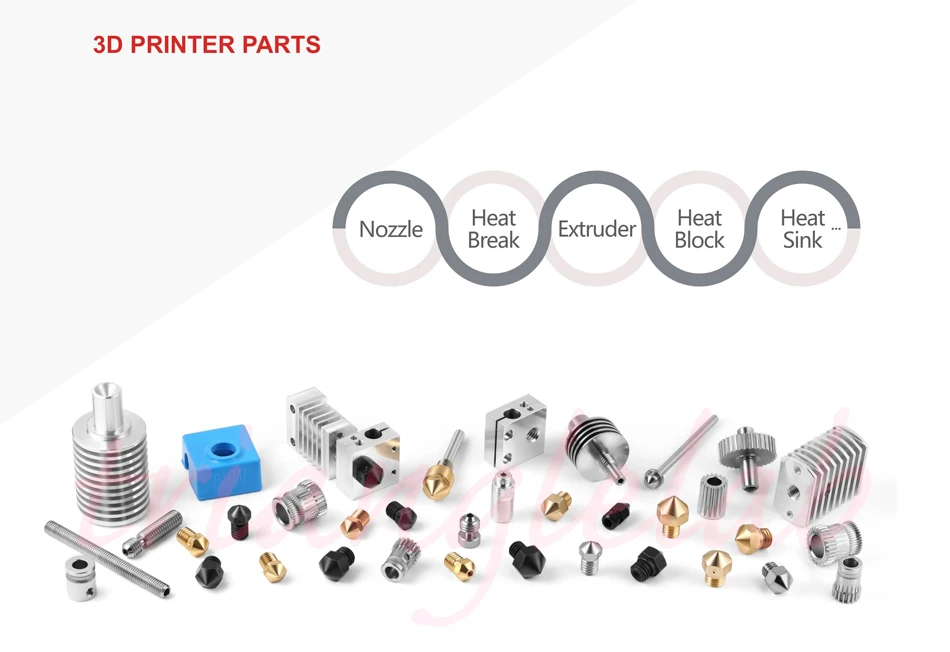 Trianglelab высокое качество V6 насадка для 3D принтеров hotend 4 шт./лот 3D принтер Насадка для E3D hotend titan экструдер prusa i3 mk3