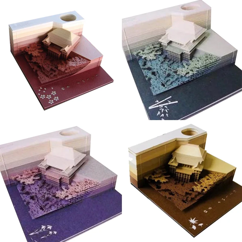 DIY Скрапбукинг Omoshiroi блок 3D удобство наклейки бумаги карты Ремесло Японии Творческий стереоскопический липкий бумага для заметок